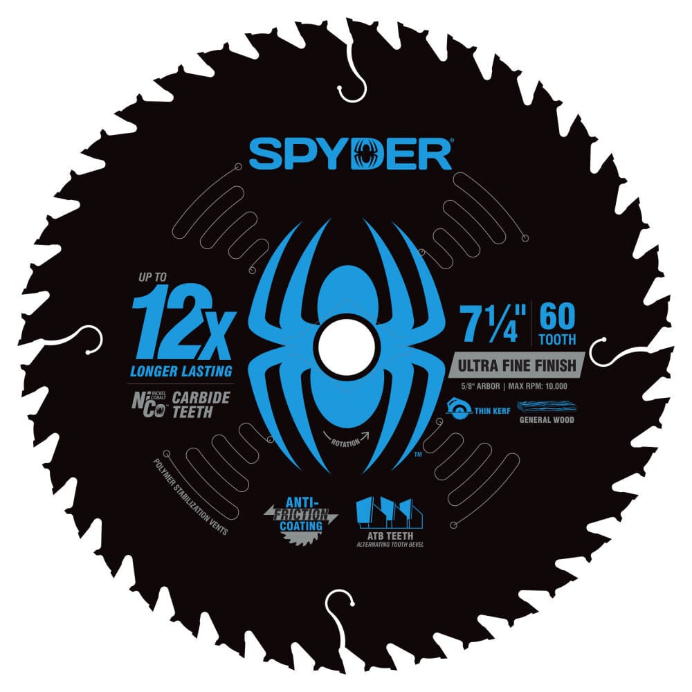 Spyder 7-1/4 Inch 60T Circular Saw Blade for Ultra Fine Finishing, large image number 1