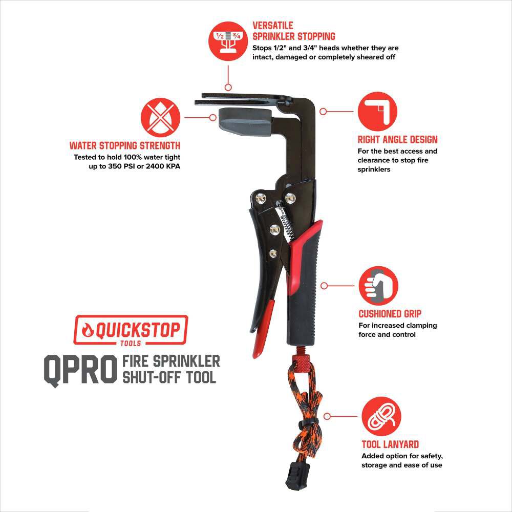 Quickstop Tools Heavy Duty Pro Fire Sprinkler Tool, large image number 2