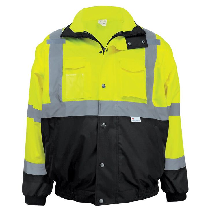 Global Glove FrogWear Eight-in-One Bomber Jacket, Hi-Vis Yellow, XL, large image number 10