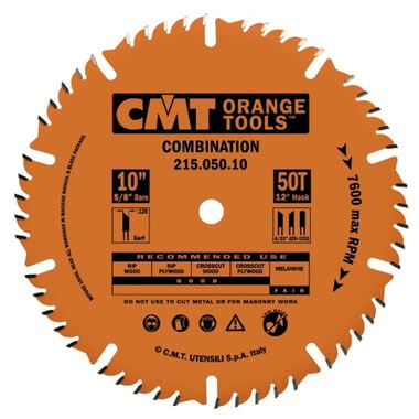 CMT 10 In x 50 x 5/8 In Industrial Combination Blade