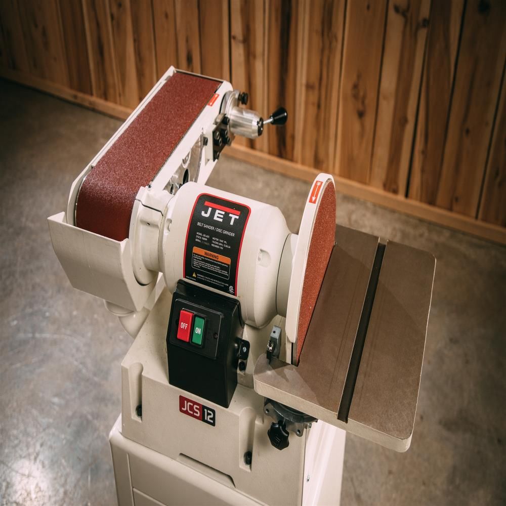 JET JSG-6DCK 6 In. x 48 In. Belt / 12 In. Disc Sander with Open Stand, large image number 4