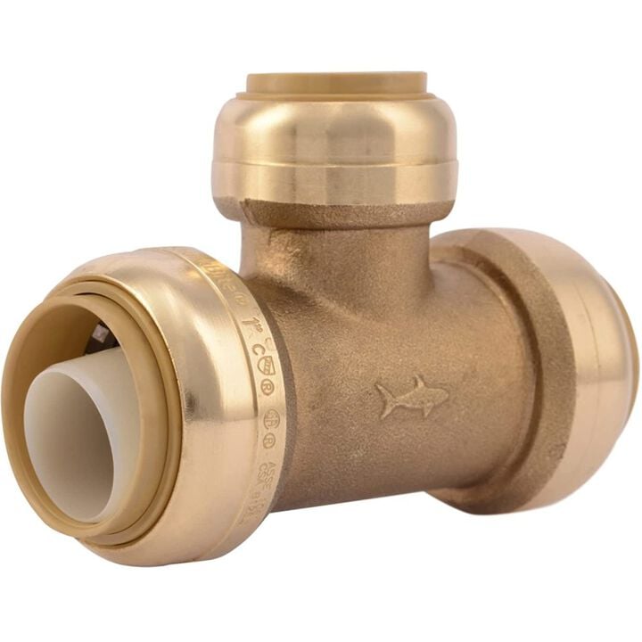 Sharkbite 1 x 1 x 3/4in Push to Connect Brass Reducing Tee, large image number 0
