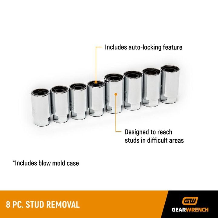 GEARWRENCH SAE/MM Stud Removal Set 8pc, large image number 5