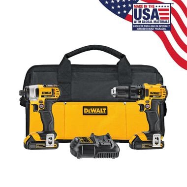 DEWALT 20V MAX Compact Drill/Driver / Impact Driver Combo Kit, large image number 0