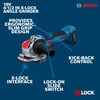 Bosch 18V X LOCK 4 1/2 Inch Angle Grinder (Bare Tool), small image number 2