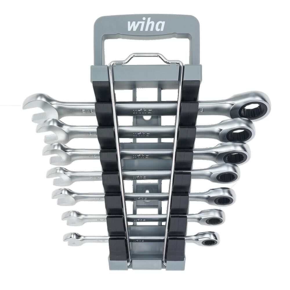 Wiha Combination Ratchet Wrench Set SAE 7pc, large image number 1