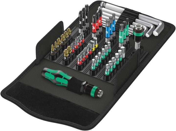 Wera Tools 52pc Kraftform Kompakt 100 Compact Tool Set, large image number 0