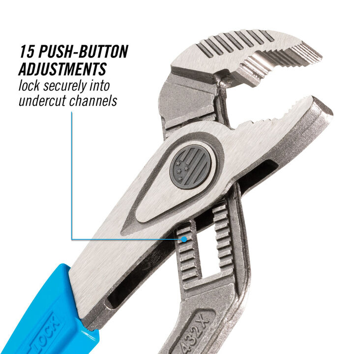 Channellock 10 Inch SPEEDGRIP V-Jaw Tongue and Groove Pliers, large image number 9