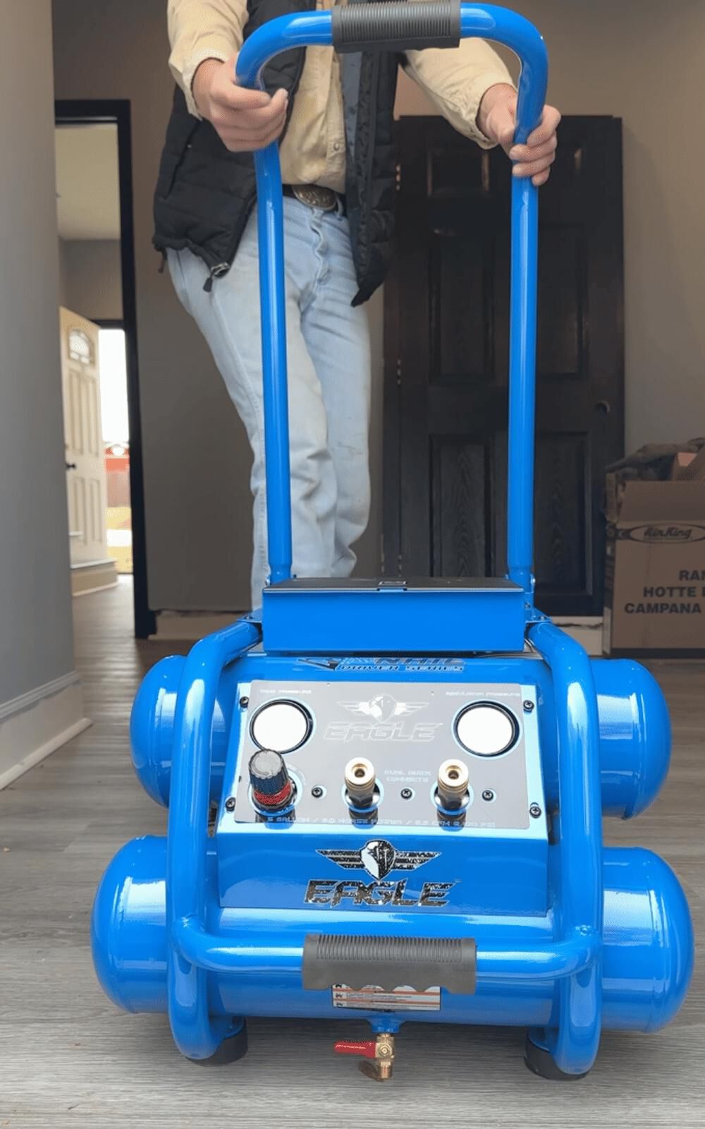 Eagle Compressor 3HP 5 Gallon Peak Twin Stack Air Compressor, large image number 5