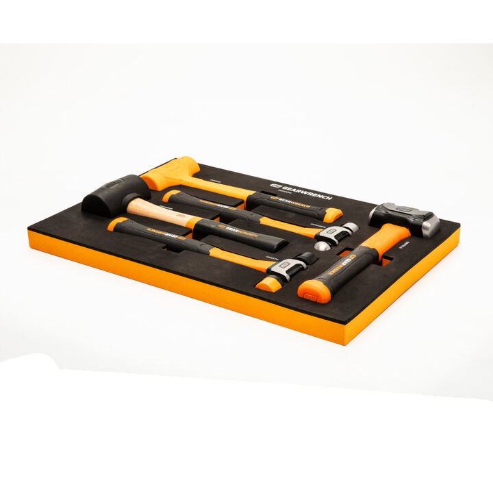 GEARWRENCH 5 Pieces Mixed Hammer Set in Foam Tray, large image number 3