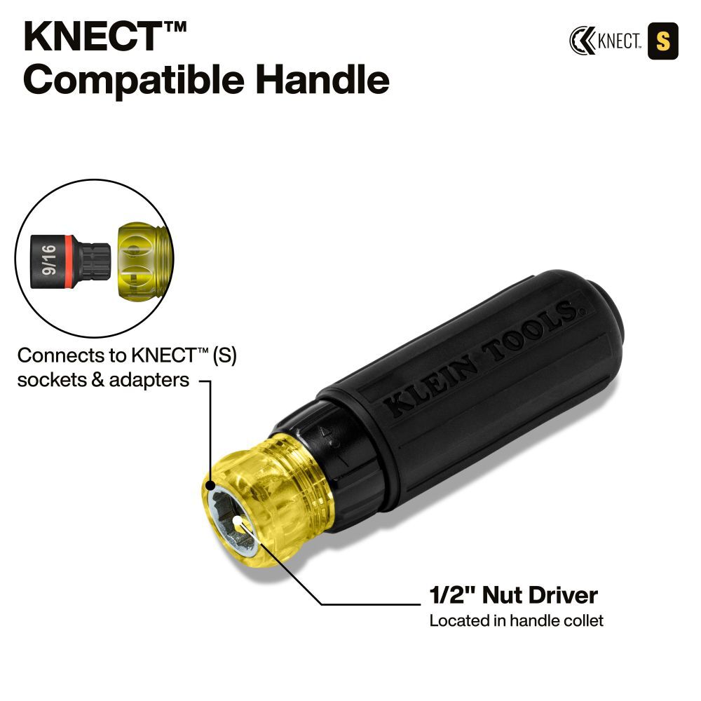 Klein Tools KNECT 11-in-1 Ratcheting Impact Rated Screwdriver/Nut Driver, large image number 6