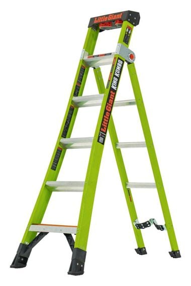 Little Giant Safety King Kombo Industrial Fiberglass 8' to 14' Combo Ladder, large image number 0