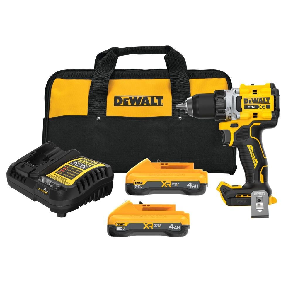 DEWALT 20V MAX XR Brushless Cordless 1/2 Inch Drill/Driver Kit With POWERPACK Batteries, large image number 2