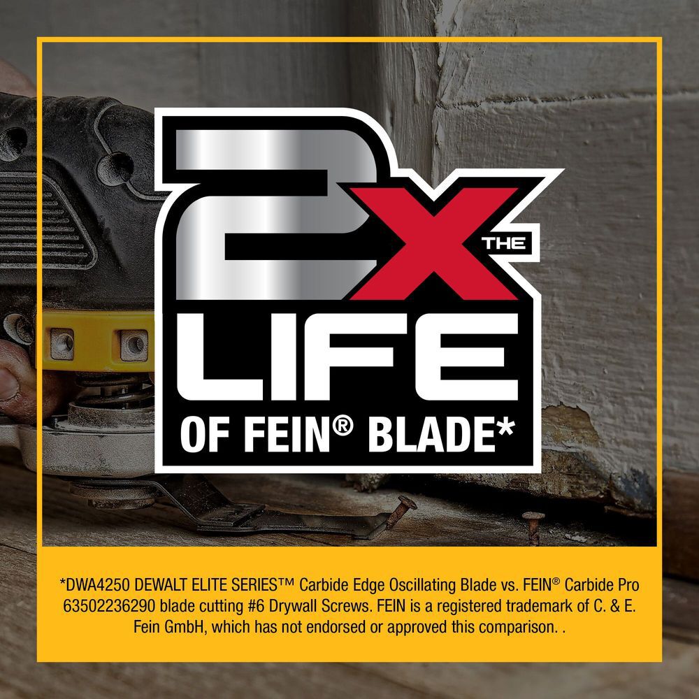 DEWALT ELITE SERIES 1-1/4 Inch Demolition Carbide Edge Oscillating Blade, large image number 2