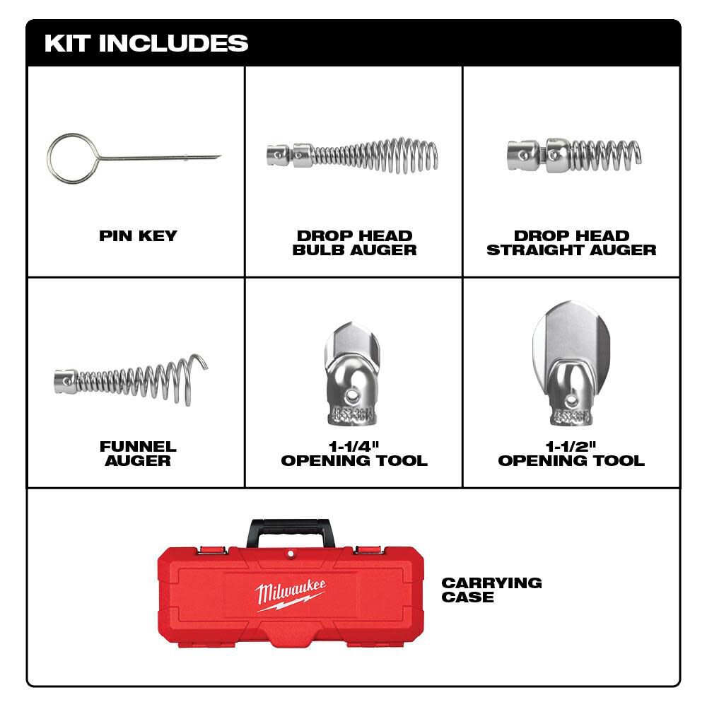 Milwaukee 1 1 4 2 Head Attachment Kit For 5 8 Sectional Cable 48 53 3820 Sansujyuku sansujyuku.com