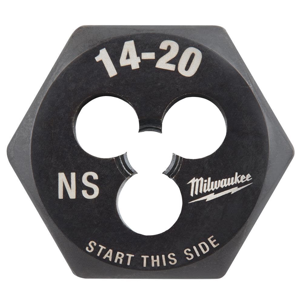 Milwaukee 14-20 NS 1-Inch Hex Threading Die, large image number 1