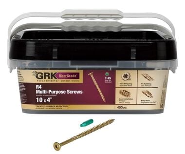 GRK Fasteners R4 Multi Purpose Framing Screws #10 x 4in 450qty