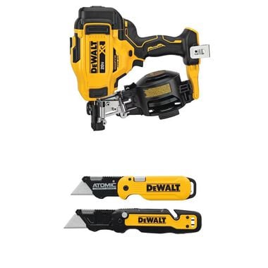 DEWALT 20V MAX Cordless Roofing Nailer & Utility Knife Set Bundle