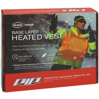 Protective Industrial Products Boss Therm Heated Vest Lightweight Black OSFM, large image number 4