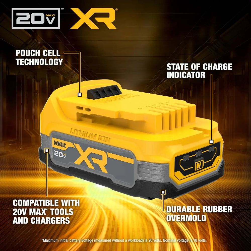 DEWALT 12V/20V MAX Task Light & 20V MAX XR POWERSTACK Compact 1.7Ah Battery Bundle, large image number 12