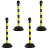 Mr Chain Black/Yellow Stripes Heavy Duty Stanchion (4-Pack), small