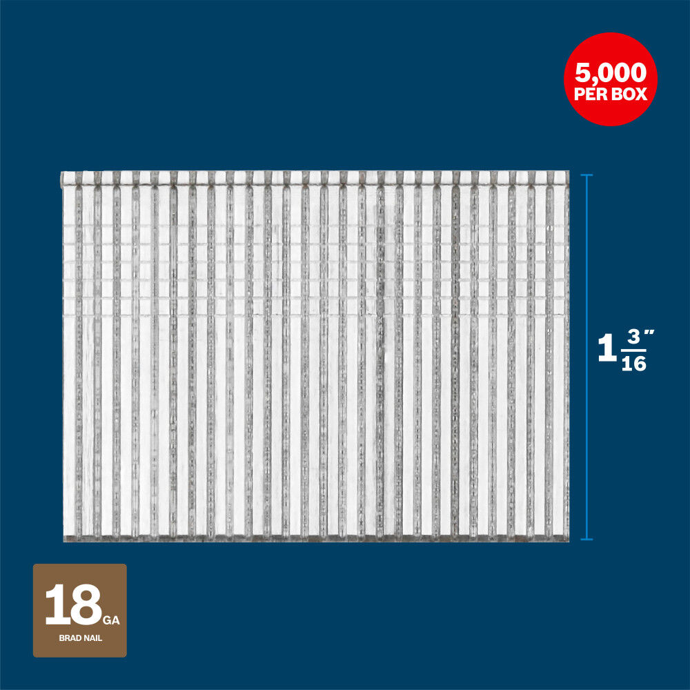 Bosch 1-3/16 Inch x 18 Gauge Brad Nails, 5000 Count, large image number 3