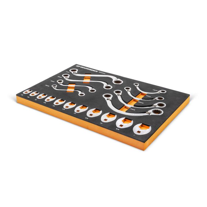 GEARWRENCH Specialty Ratcheting SAE Wrench Set in Foam Storage Tray 19pc, large image number 2