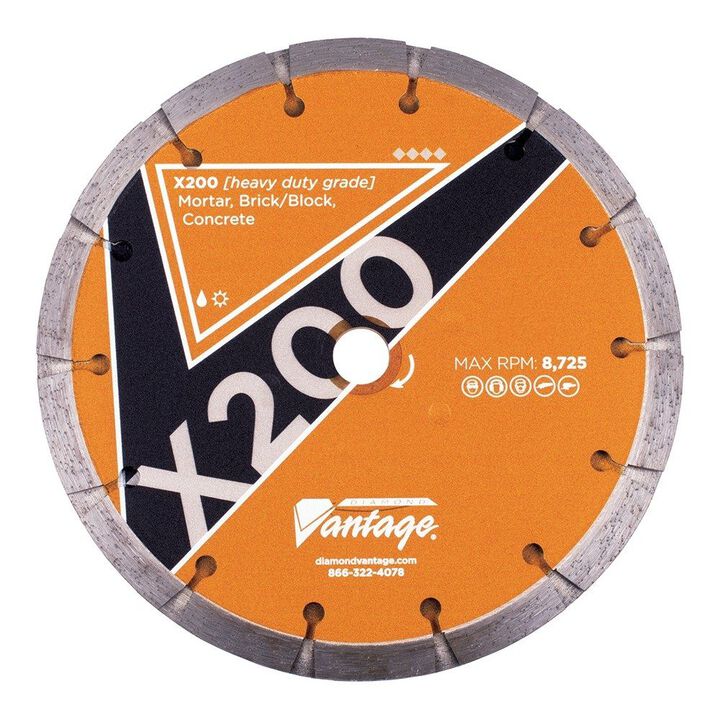 Diamond Vantage 4.5 Inch Segmented Diamond Heavy Duty Double Tuck Point Blade for Masonry, large image number 1