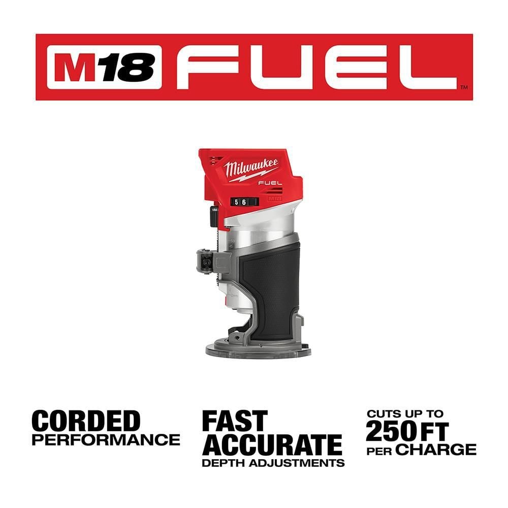 Milwaukee M18 FUEL Compact Router (Bare Tool), large image number 3
