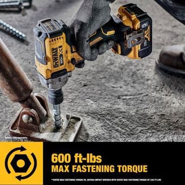 DEWALT 20V MAX XR 1/2in Mid Range Impact Wrench with Detent Pin Anvil (Bare Tool), large image number 8