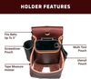 Occidental Leather 4-in-1 OxyRed Premium Leather Belt Worn Tool and Tape Holder, small image number 3