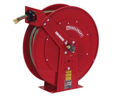 Reelcraft Twin Welding T Grade Hose Reel with Hose Steel 1/4in x 100', large image number 0