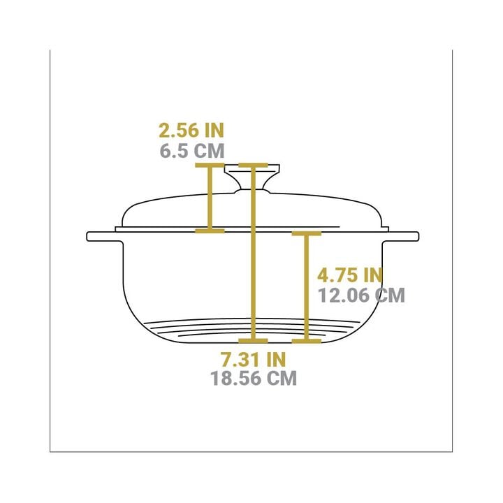Lodge Cast Iron 6 Qt 10.5 Inch Blue Essential Enamel Cast Iron Dutch Oven, large image number 3
