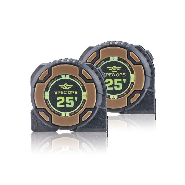 Spec Ops Tape Measures, 25 Feet, PTM25, 2 Pack