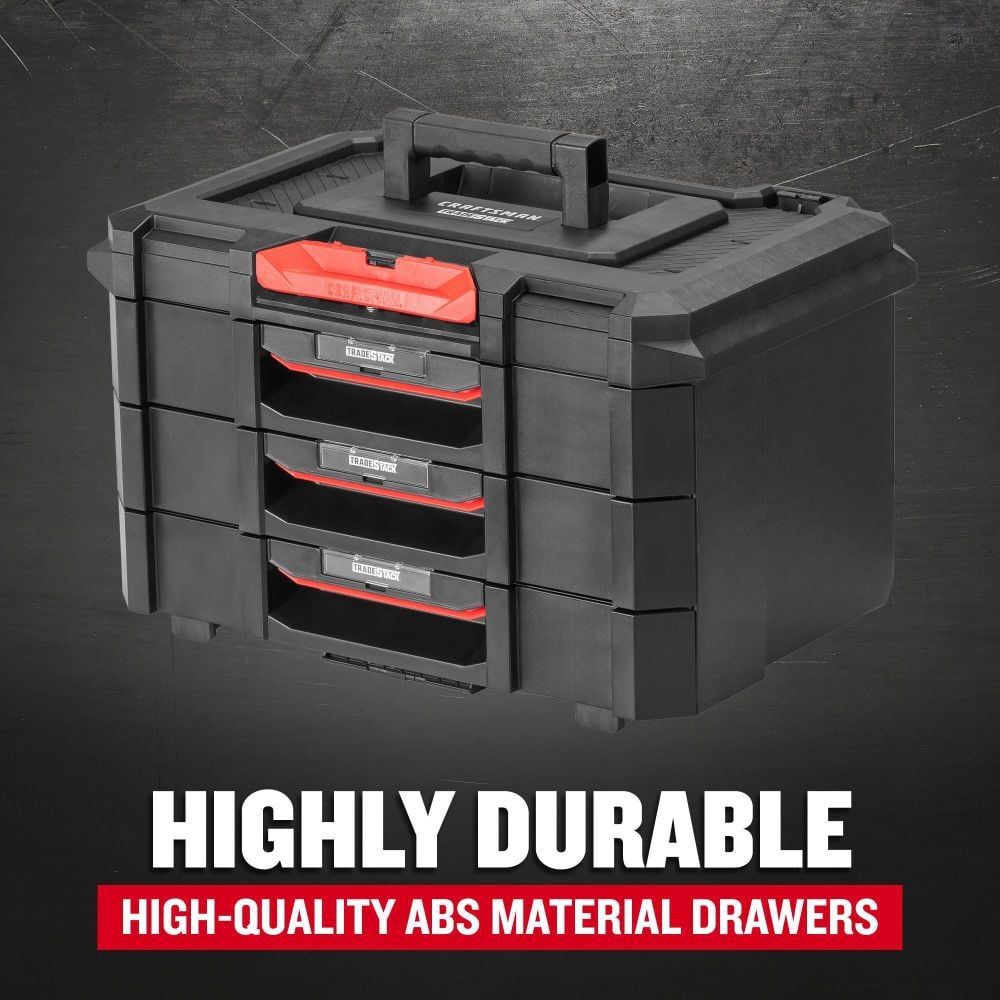 CRAFTSMAN TRADESTACK 3-Drawer Tool Storage Unit, large image number 3