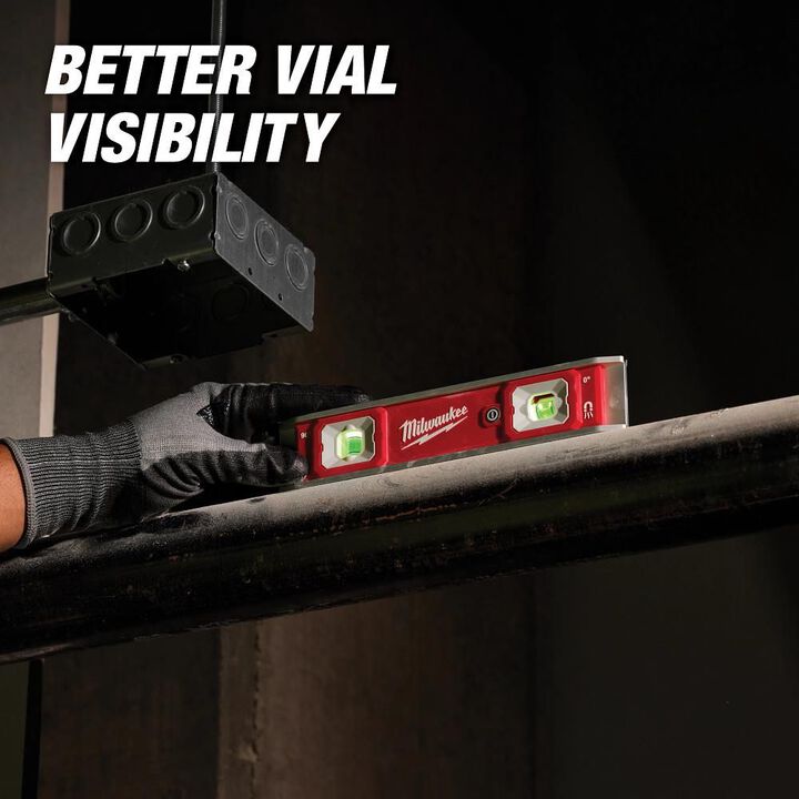 Milwaukee 9 Inch Torpedo Level with Lighted Vials, large image number 3