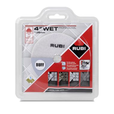Rubi Tools Resin Wet Polishing Pad Final Buff 4 In. (white)