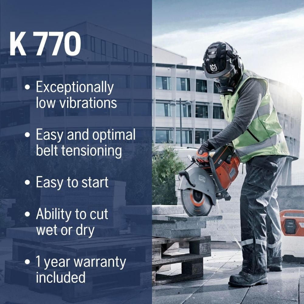 Husqvarna Construction K770 14 Inch Handheld Gas Power Cutter Body Only, large image number 4
