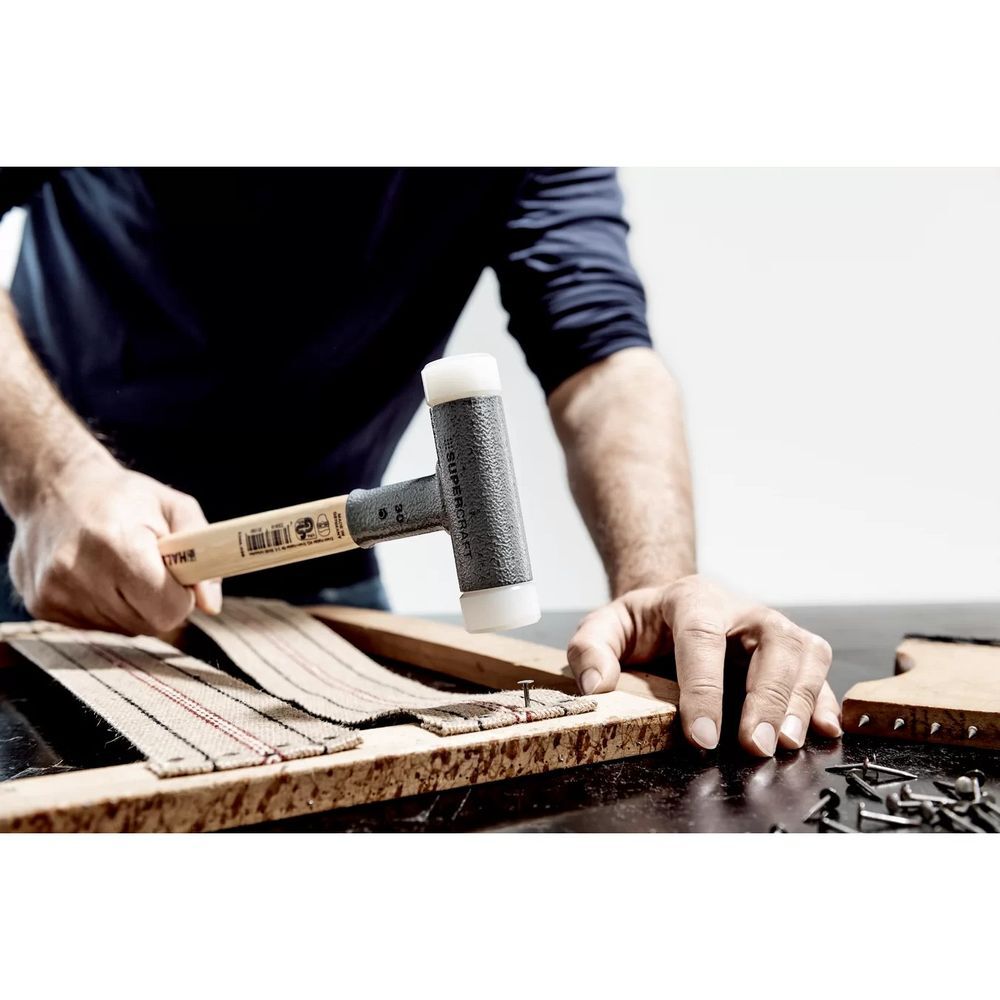 Halder Inc Supercraft D50 mm Nylon Head Soft-Face Mallet with Hickory Handle, large image number 2