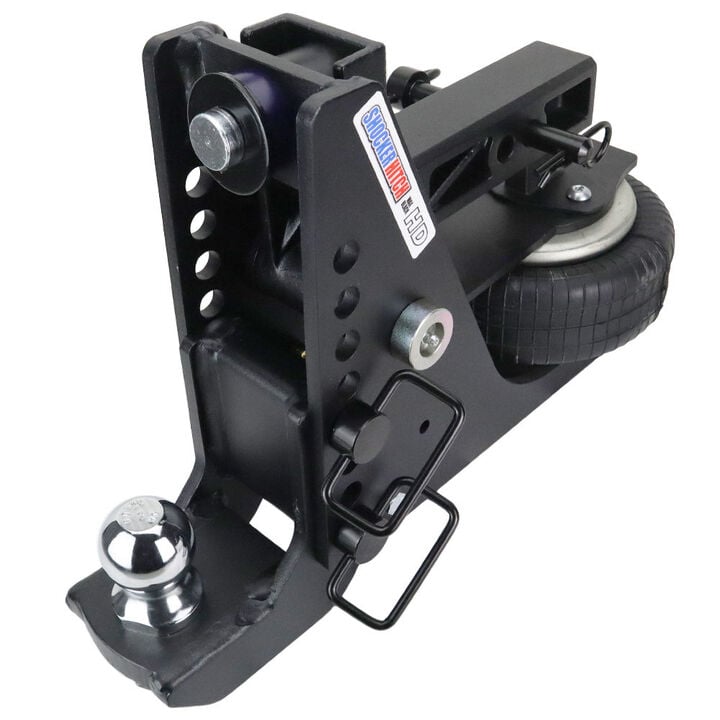 Shocker Hitch HD 20K Max Black 2 Inch Air Receiver Hitch & Drop Ball Mount 2 Inch Hitch Ball, large image number 0