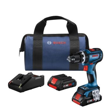 Bosch 1/2 Inch Brushless Connected-Ready Hammer Drill/Driver Kit with (2pk CORE18V 4 Ah Advanced Power Battery