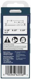 Bosch 1/8in x 1/2in Solid Carbide Double Flute Upcut Spiral Router Bit, small image number 3