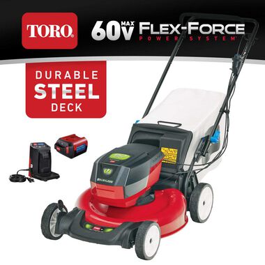 Toro Lawn Mower 21in 60V Max 5Ah Li Ion Battery Kit with SmartStow, large image number 1