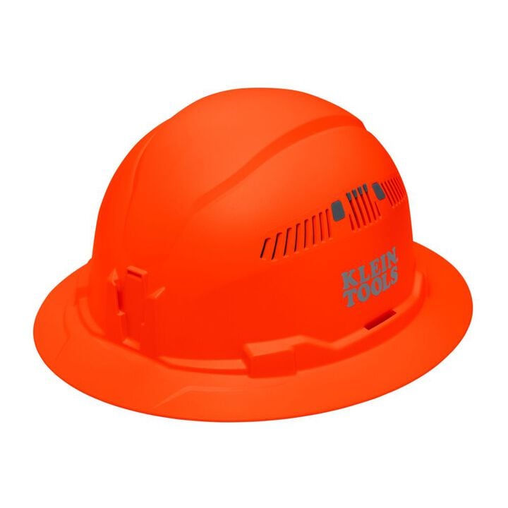 Klein Tools Full Brim Vented Hard Hat Hi-Vis Orange