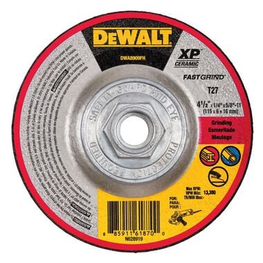 DEWALT 4-1/2 X 1/4 X 5/8-11 XP Ceramic Grinding Wheel
