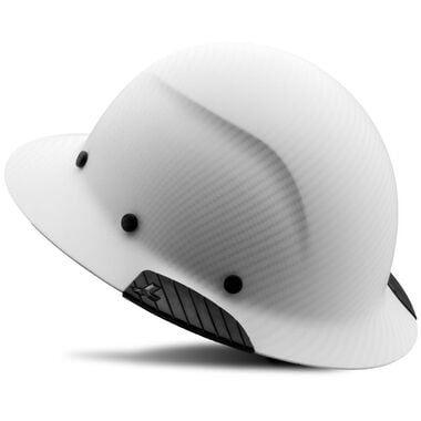 Lift Safety Fiber Resin DAX Carbon Full Brim Hard Hat, White Matte