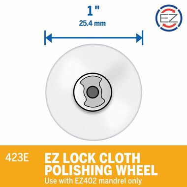 Dremel 1 In. EZ Lock Polishing Cloth Bit, large image number 1