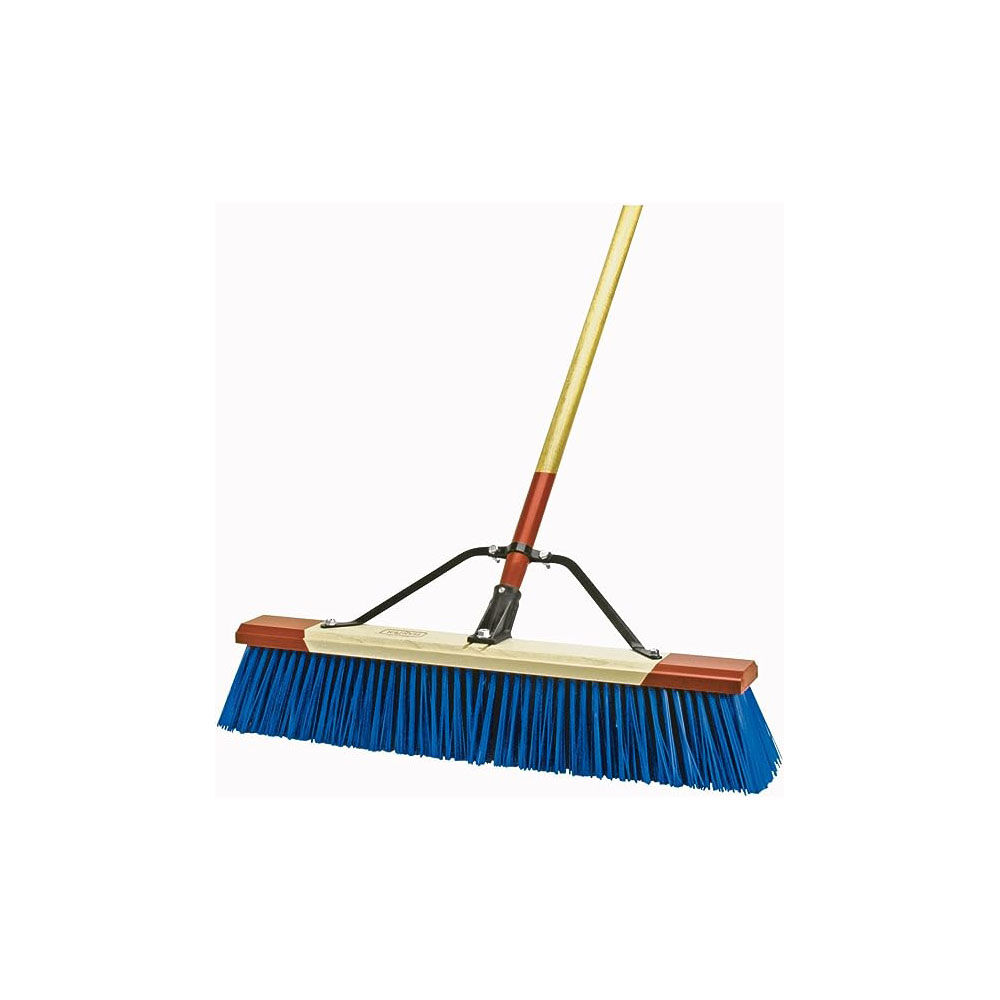 Harper 24 In. Synthetic Bristle Push Broom for Rough Surface Heavy Debris, large image number 1