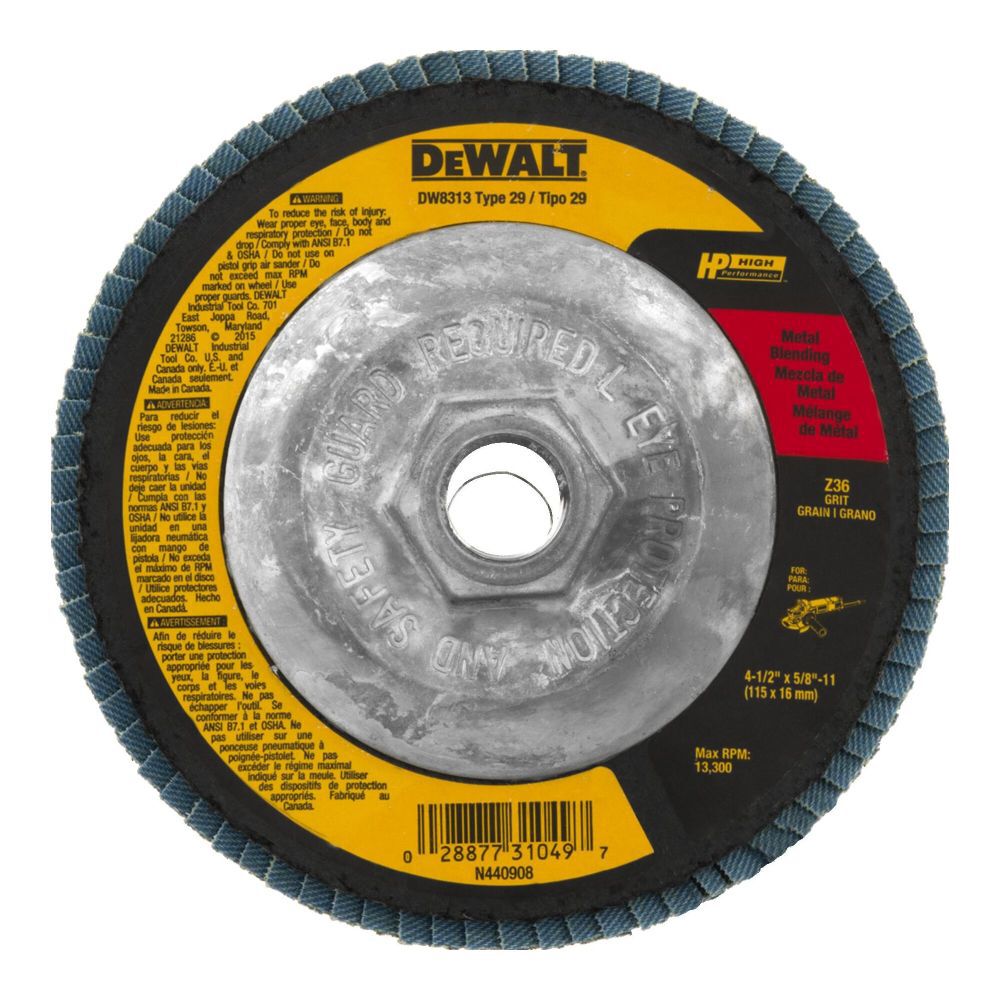 DEWALT Type 29 HP 80 Grit Flap Disc, large image number 5