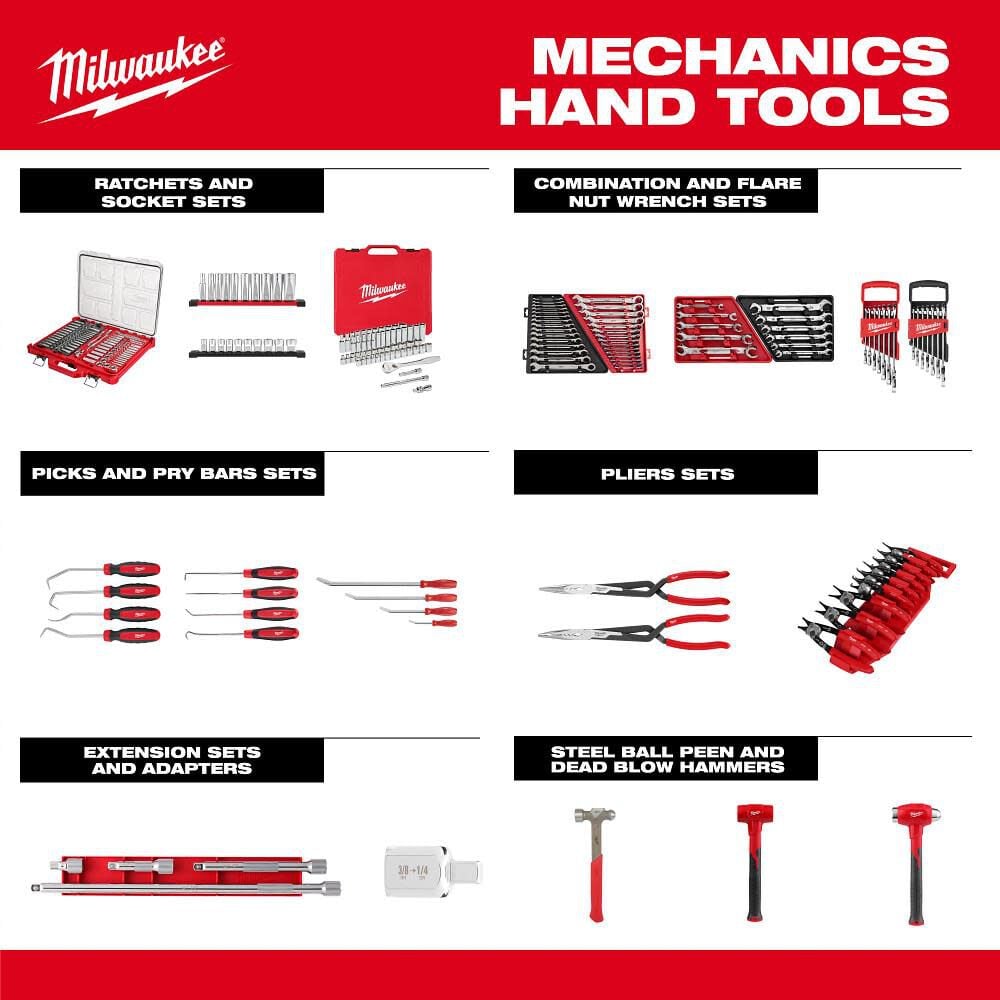 Milwaukee Combination Wrench Metric Flex Head Ratcheting Set 7pc 48 22 9529 - Image 11